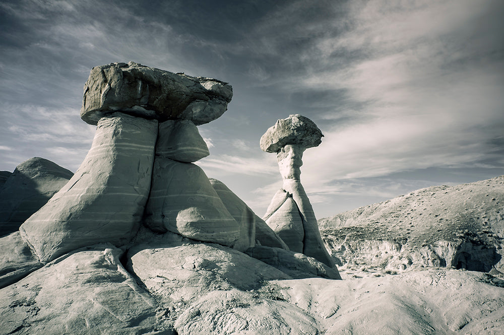 Toadstool Hoodoos — Grand Staircase Infrared Fine Art Print