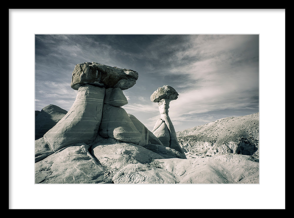 Toadstool Hoodoos — Grand Staircase Infrared Fine Art Print